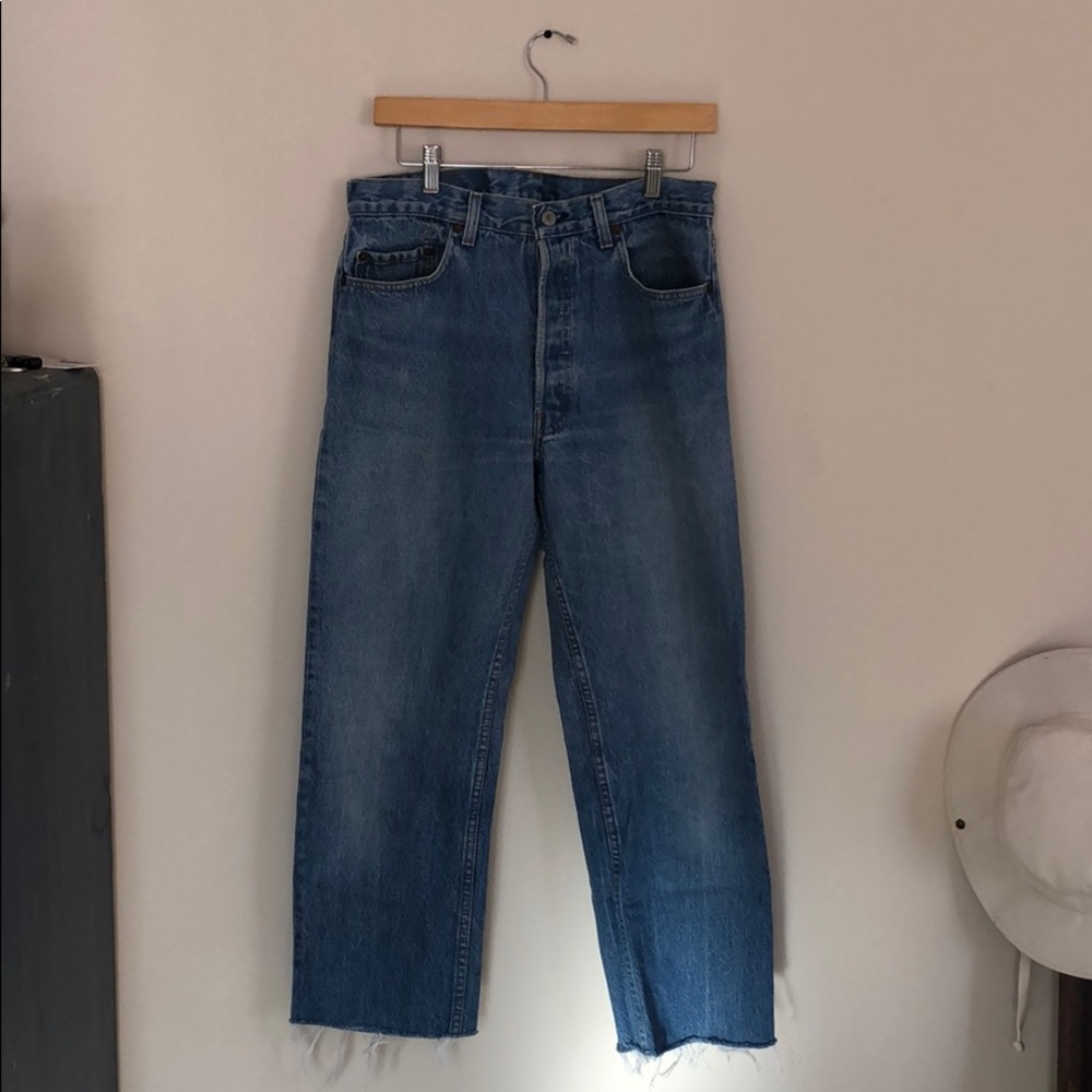 Vintage Levi 501s - frayed hem!